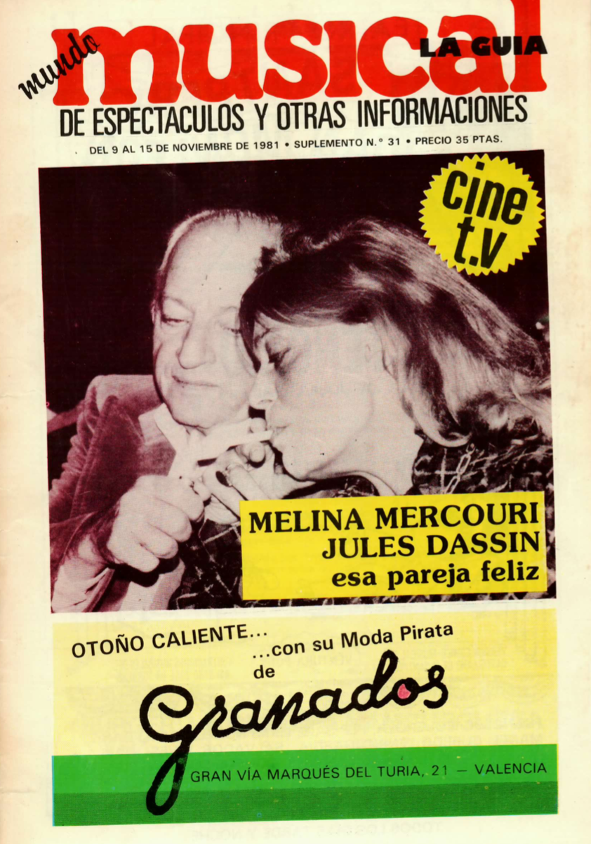 1981 D. Juan Tenorio Teatre Principal València. Musical 9 novembre