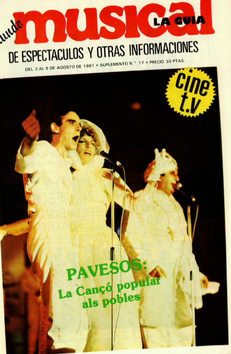 1981 Pavesos La Cançò Popular als Pobles per Toni Mestre. Musical 3 d'agost